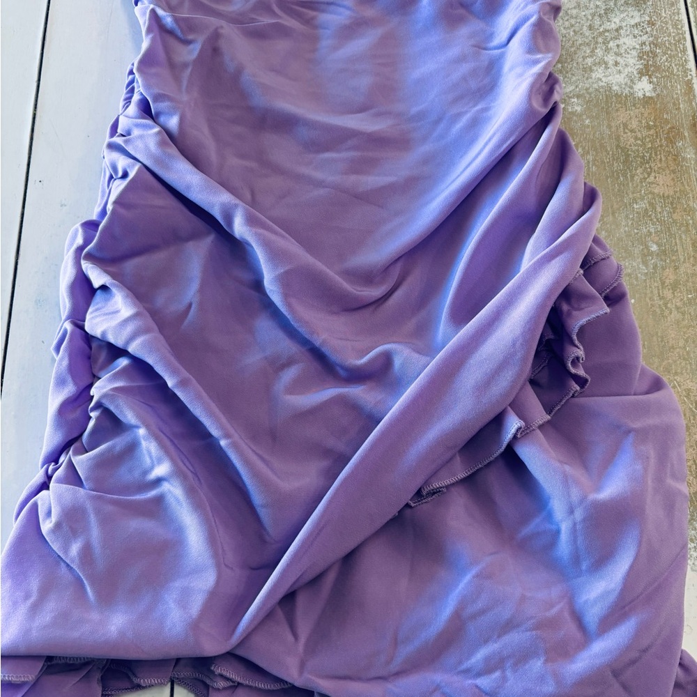 Hello Molly Lilac Ruffled Mini Dress - Picture 3 of 7